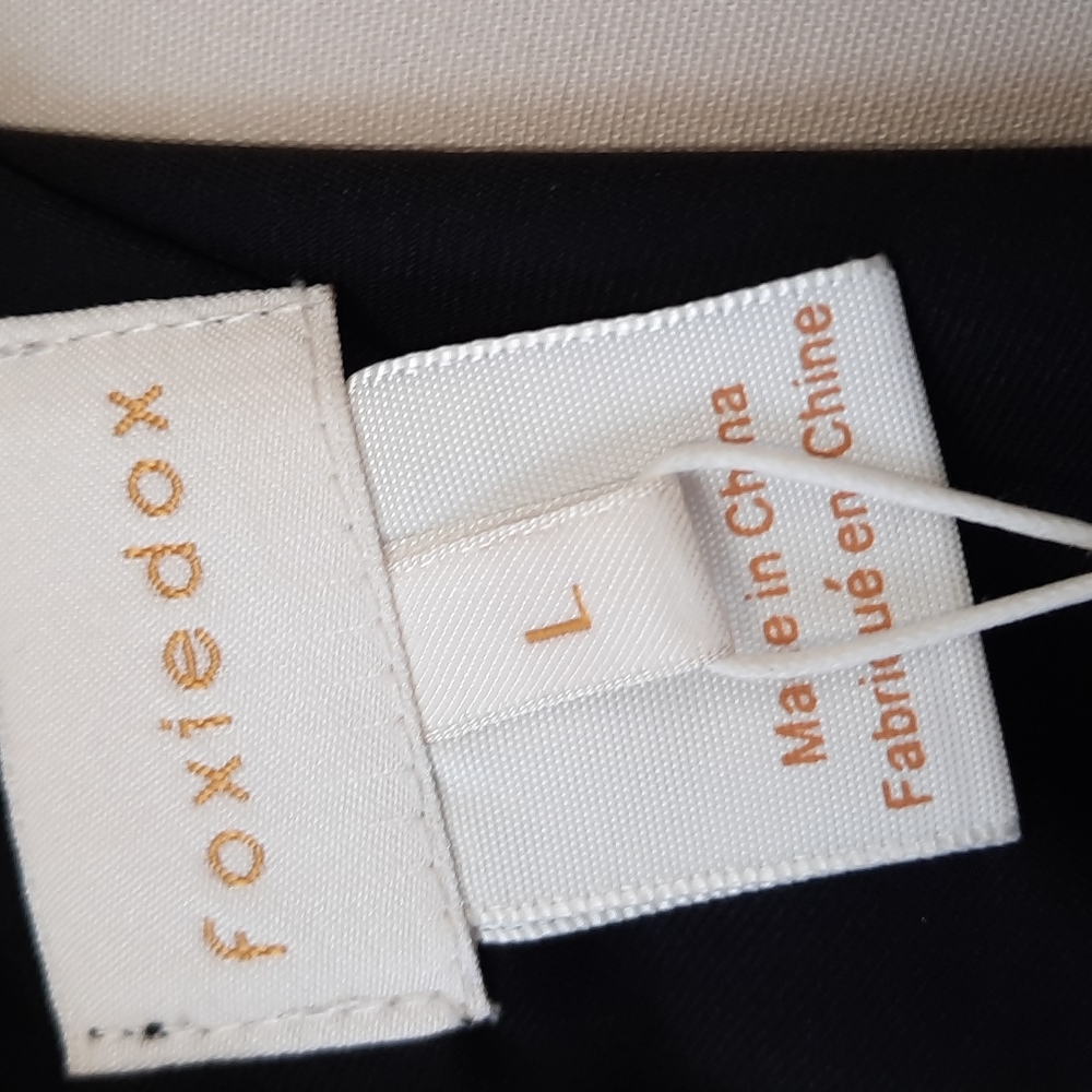 Foxidox Black Imbroidered Cup Sleeves L Dress - Picture 9 of 10